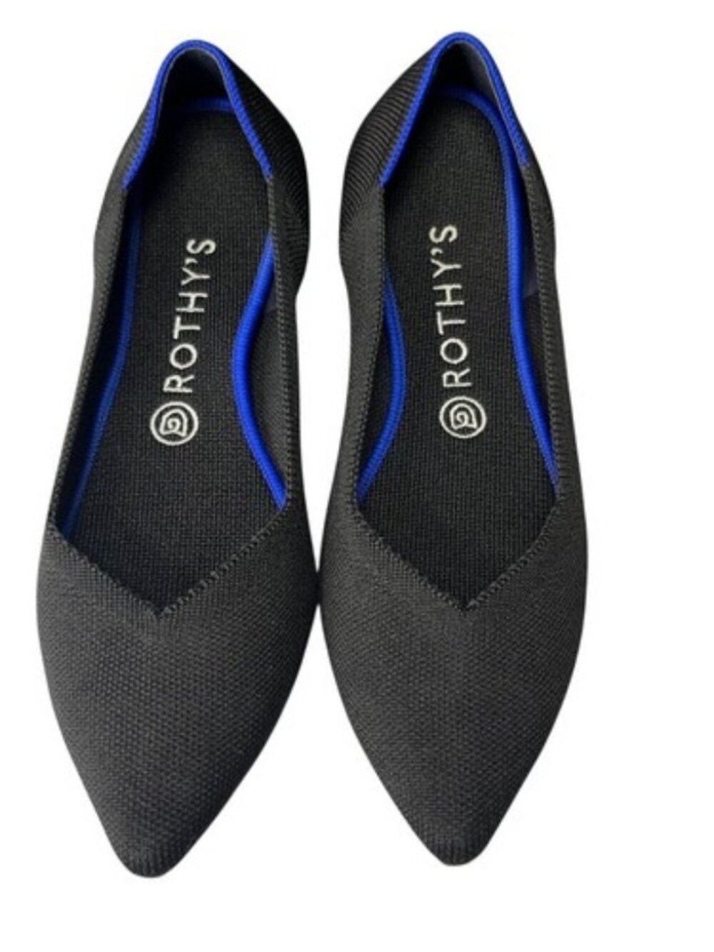 Rothy's The Point Black Knit Slip-On Ballet Flats, Size 11